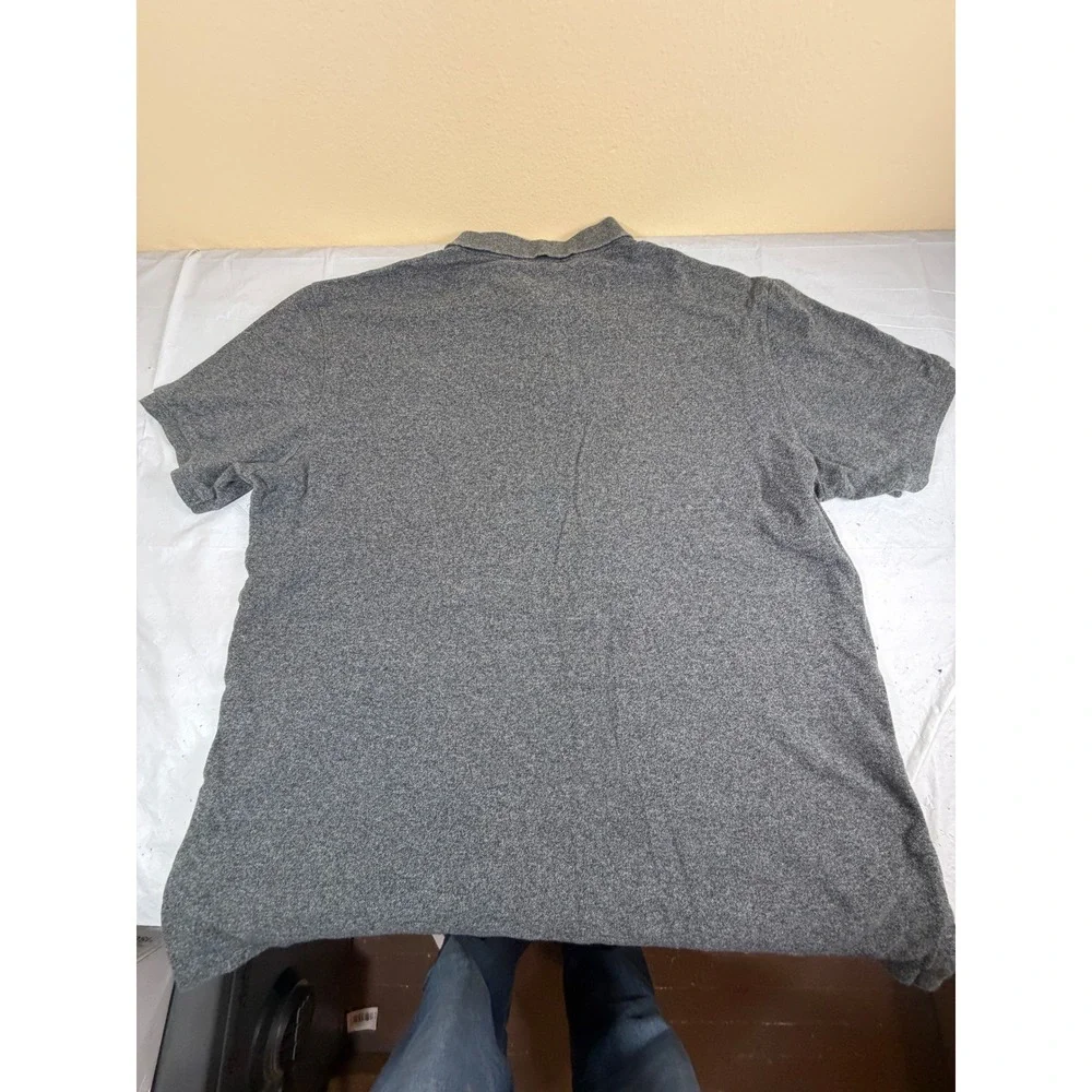 Polo Ralph Lauren Mens XXL Slim Fit Gray Heather Short Sleeve Pony Polo Shirt